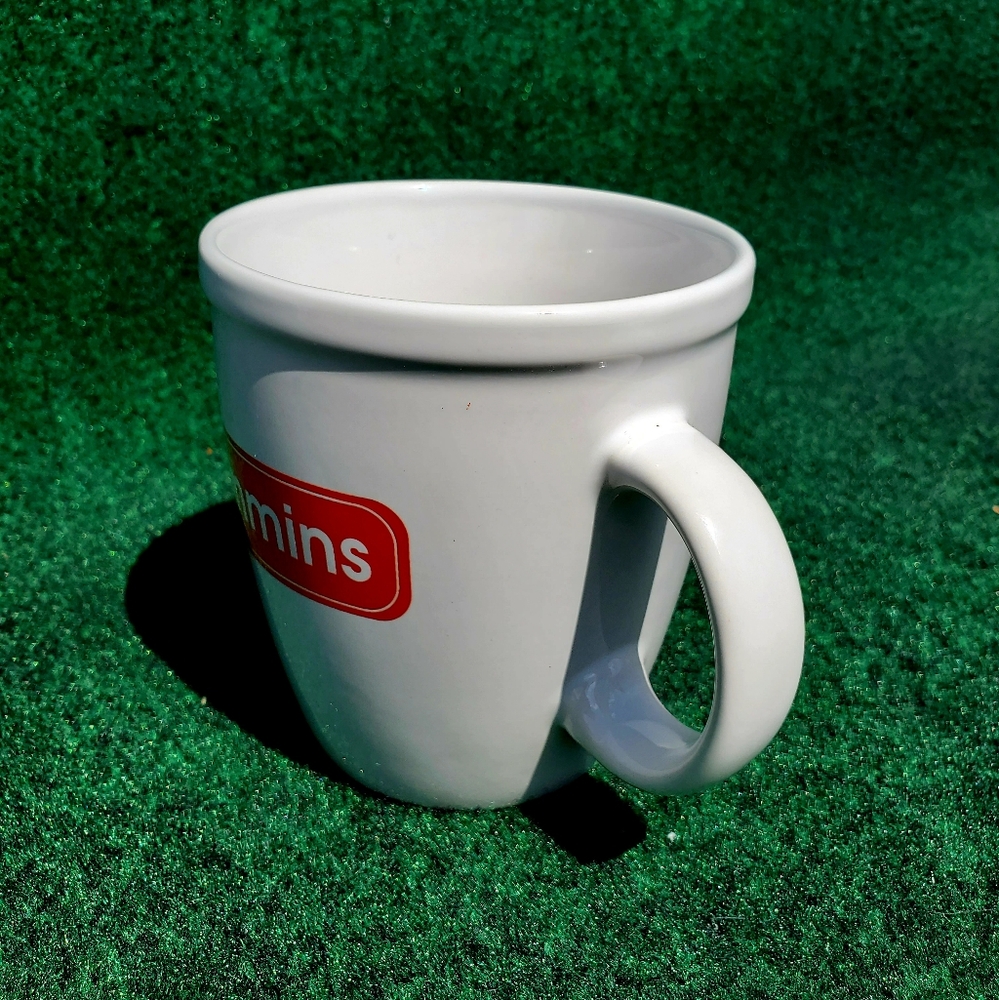 CUMMINS Coffee CUP MUG Diesel Power Engine - Heavy Stoneware 16oz VTG White Red - Picture 5 of 8